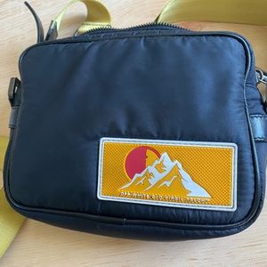 OFF White puffy nylon cross body bag